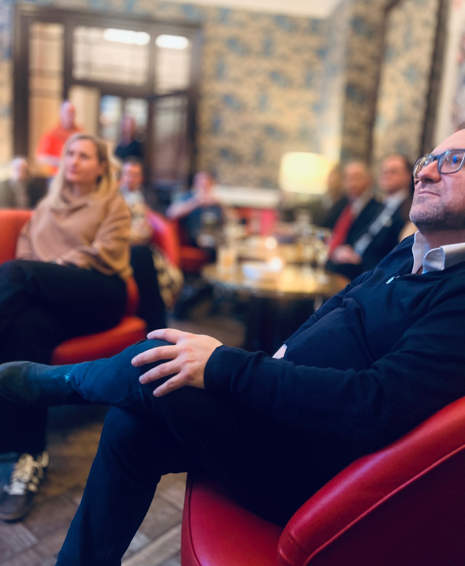 Members listening to the evening's speaker